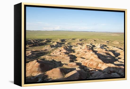 White Stupa sedimentary rock formations, Ulziit, Middle Gobi province, Mongolia, Central Asia, Asia-Francesco Vaninetti-Framed Premier Image Canvas