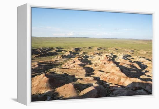 White Stupa sedimentary rock formations, Ulziit, Middle Gobi province, Mongolia, Central Asia, Asia-Francesco Vaninetti-Framed Premier Image Canvas