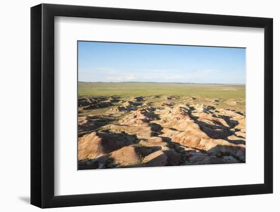 White Stupa sedimentary rock formations, Ulziit, Middle Gobi province, Mongolia, Central Asia, Asia-Francesco Vaninetti-Framed Photographic Print