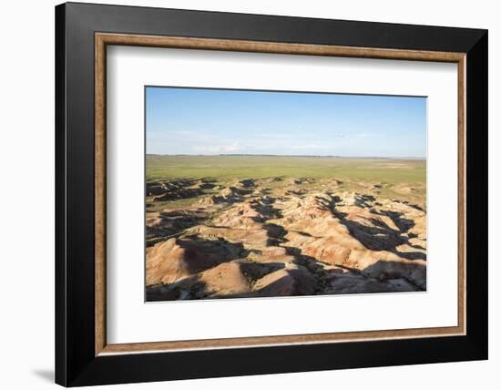 White Stupa sedimentary rock formations, Ulziit, Middle Gobi province, Mongolia, Central Asia, Asia-Francesco Vaninetti-Framed Photographic Print