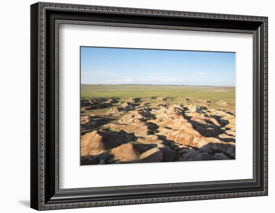 White Stupa sedimentary rock formations, Ulziit, Middle Gobi province, Mongolia, Central Asia, Asia-Francesco Vaninetti-Framed Photographic Print