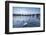 White swans on the Vltava River and the historical Charles Bridge at sunrise, UNESCO World Heritage-Roberto Moiola-Framed Photographic Print