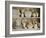 White Tableware and Table Cloths on a Kitchen Shelf-Ellen Silverman-Framed Photographic Print