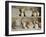 White Tableware and Table Cloths on a Kitchen Shelf-Ellen Silverman-Framed Photographic Print