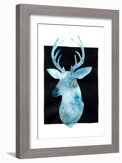 White Tail Bust II-Grace Popp-Framed Art Print