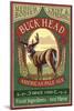 White Tailed Deer Ale - Vintage Sign-Lantern Press-Mounted Art Print