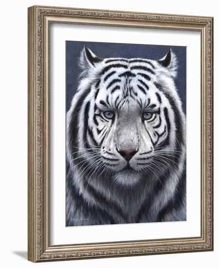 White Tiger Ghost-Jeremy Paul-Framed Giclee Print