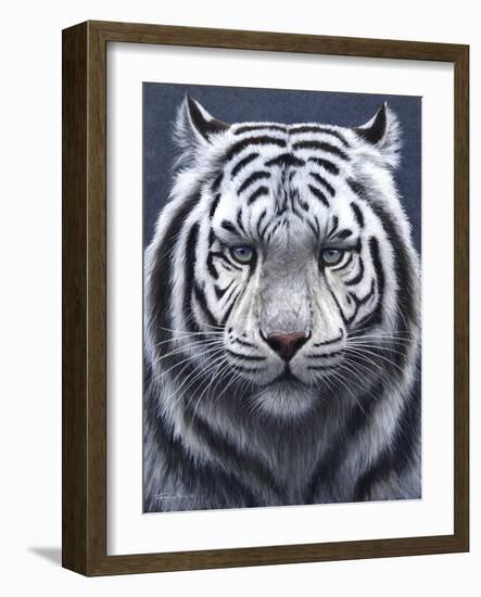 White Tiger Ghost-Jeremy Paul-Framed Giclee Print