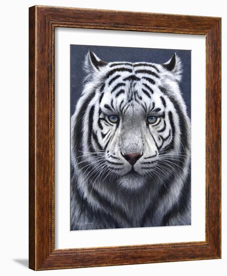 White Tiger Ghost-Jeremy Paul-Framed Giclee Print