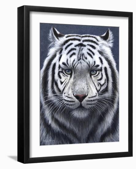 White Tiger Ghost-Jeremy Paul-Framed Giclee Print