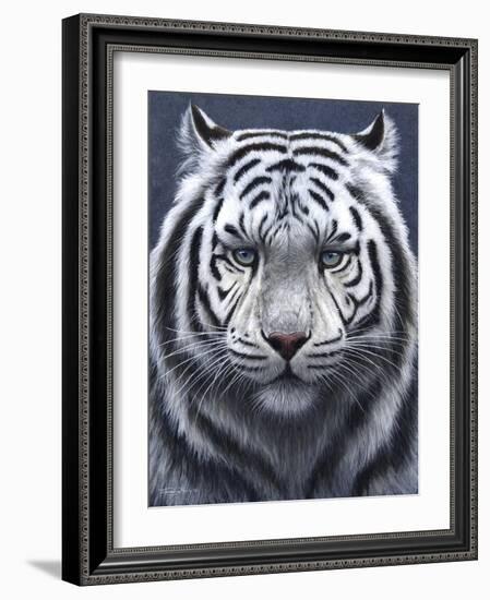 White Tiger Ghost-Jeremy Paul-Framed Giclee Print