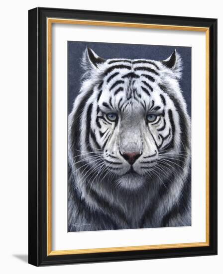 White Tiger Ghost-Jeremy Paul-Framed Giclee Print