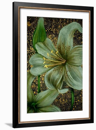 White Tiger Lilies-Cherie Roe Dirksen-Framed Giclee Print