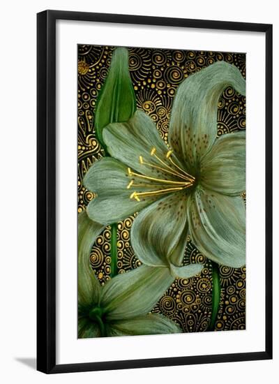 White Tiger Lilies-Cherie Roe Dirksen-Framed Giclee Print