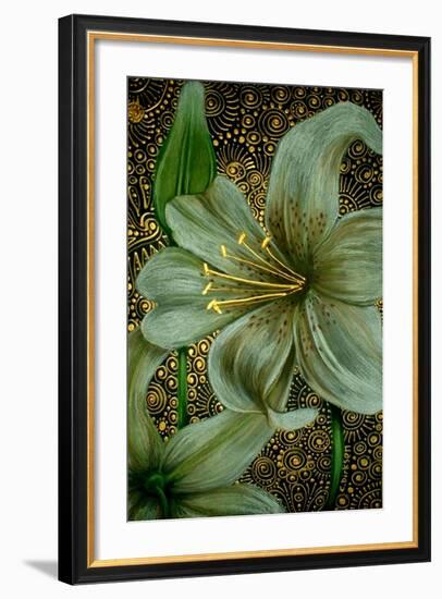 White Tiger Lilies-Cherie Roe Dirksen-Framed Giclee Print