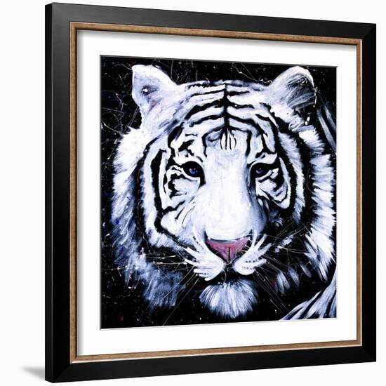 White Tiger-null-Framed Art Print