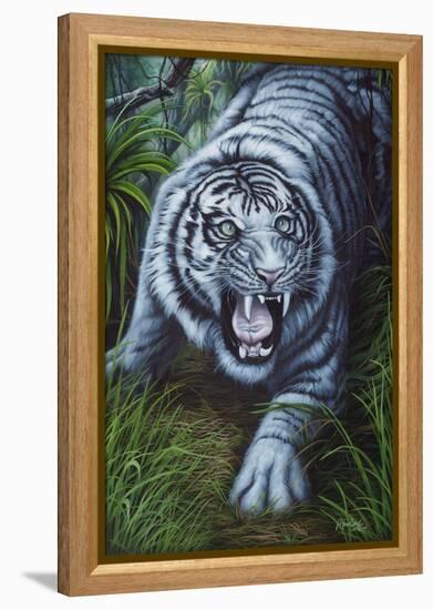 White Tiger-Jenny Newland-Framed Premier Image Canvas