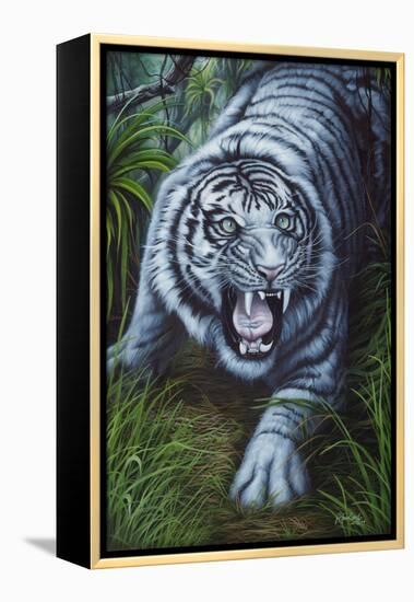 White Tiger-Jenny Newland-Framed Premier Image Canvas