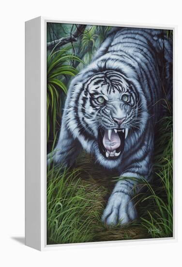 White Tiger-Jenny Newland-Framed Premier Image Canvas