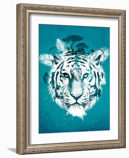 White Tiger-Robert Farkas-Framed Art Print