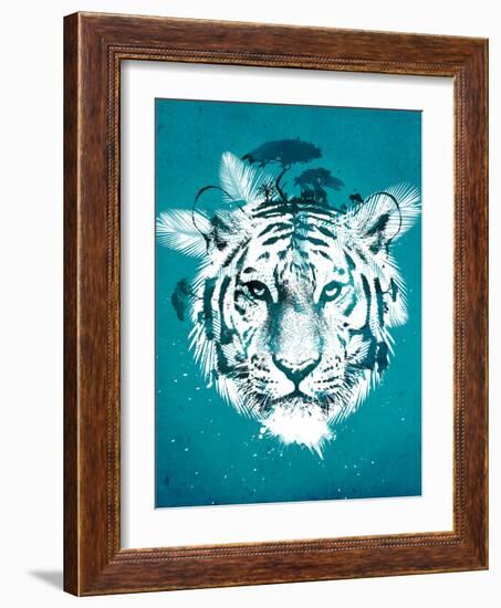 White Tiger-Robert Farkas-Framed Art Print