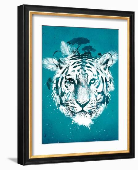 White Tiger-Robert Farkas-Framed Art Print