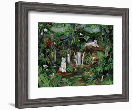 White Tigers-Betty Lou-Framed Giclee Print