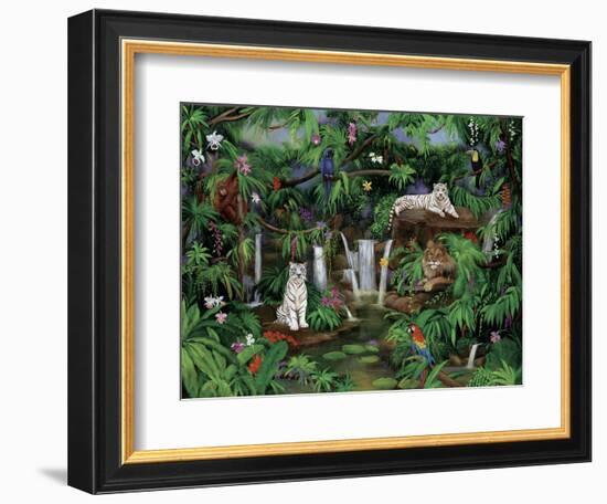 White Tigers-Betty Lou-Framed Giclee Print