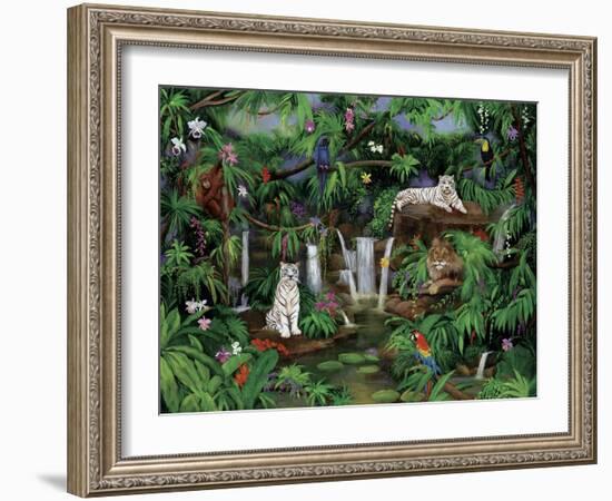 White Tigers-Betty Lou-Framed Giclee Print