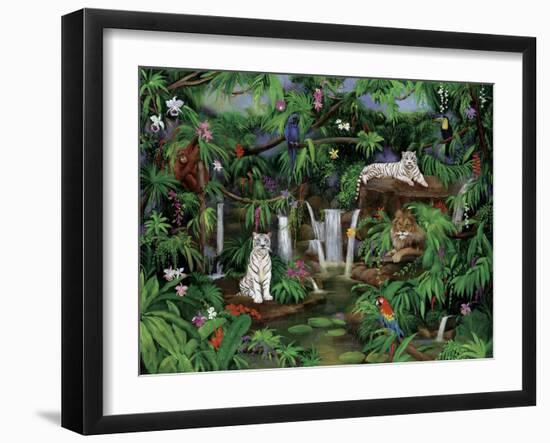 White Tigers-Betty Lou-Framed Giclee Print