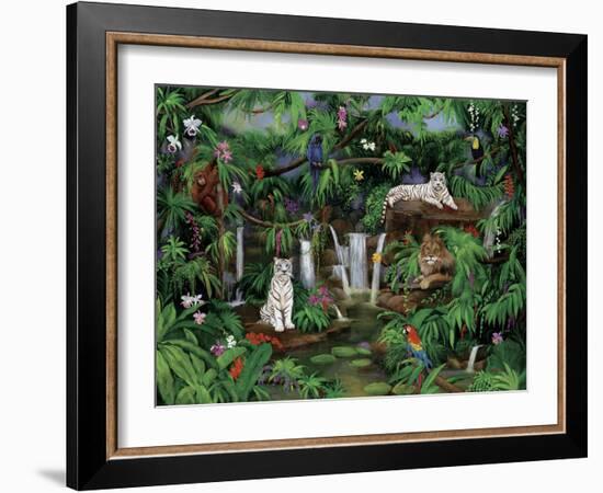 White Tigers-Betty Lou-Framed Giclee Print