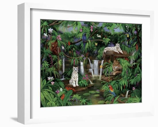 White Tigers-Betty Lou-Framed Giclee Print