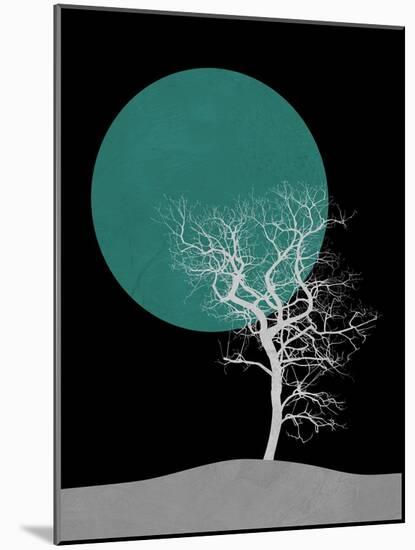 White Tree and Big Moon-Jasmine Woods-Mounted Art Print