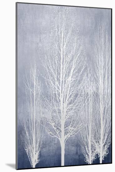 White Trees on Blue Panel II-Kate Bennett-Mounted Art Print