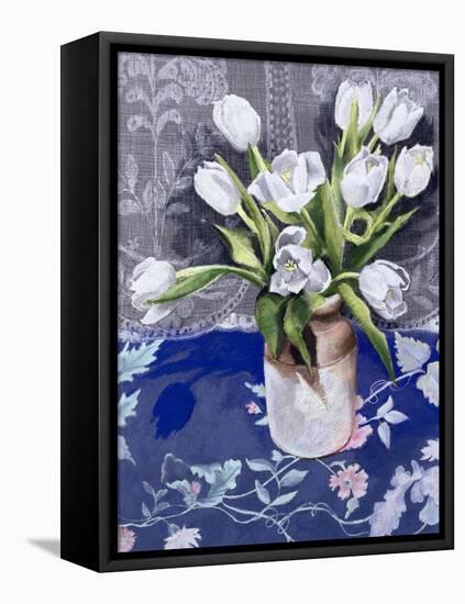 White Tulips, 1994-Cristiana Angelini-Framed Premier Image Canvas