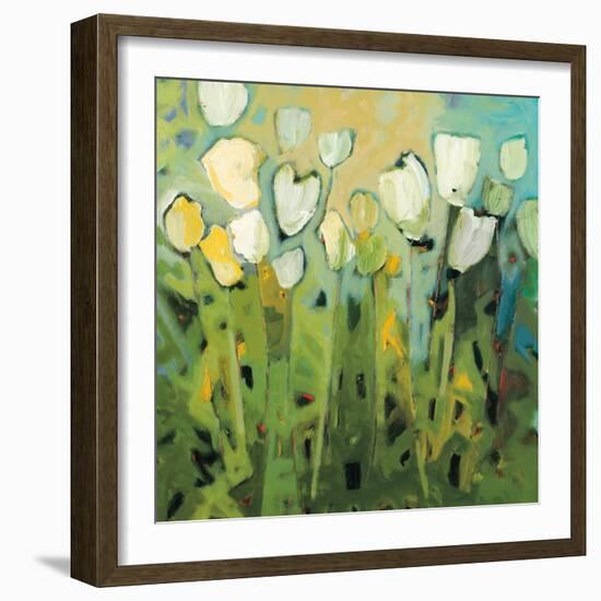 White Tulips I-Jennifer Harwood-Framed Art Print