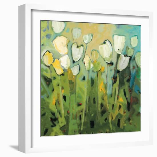 White Tulips I-Jennifer Harwood-Framed Art Print