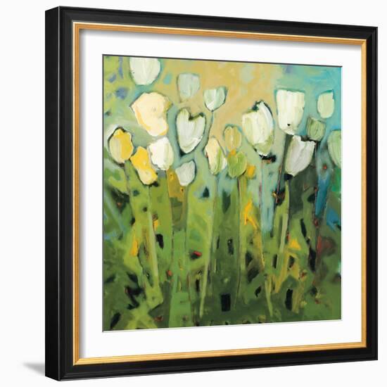 White Tulips I-Jennifer Harwood-Framed Art Print