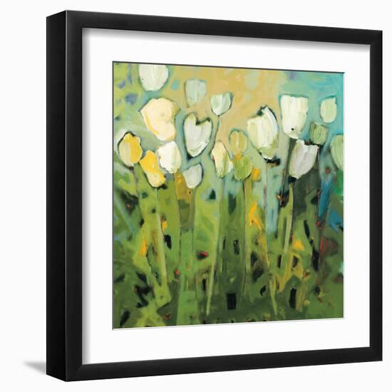 White Tulips I-Jennifer Harwood-Framed Art Print