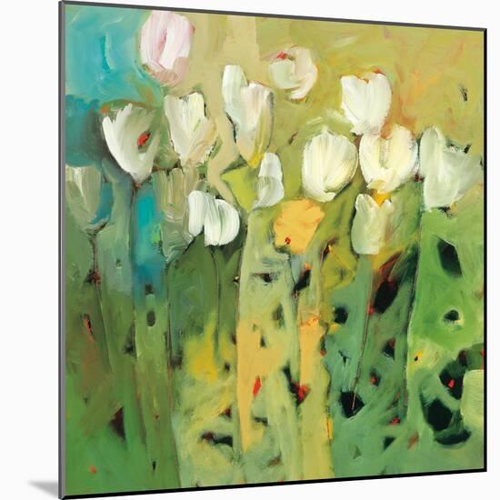 White tulips II-Jennifer Harwood-Mounted Art Print