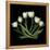 White Tulips-Magda Indigo-Framed Stretched Canvas