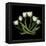 White Tulips-Magda Indigo-Framed Stretched Canvas