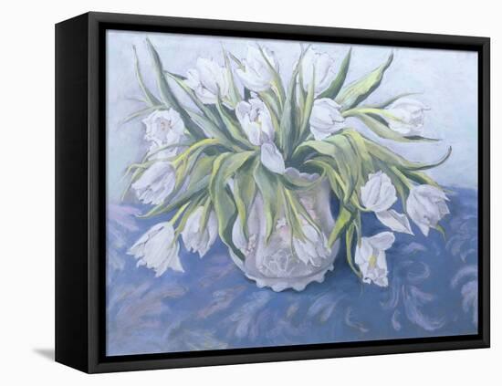 White Tulips-Cristiana Angelini-Framed Premier Image Canvas