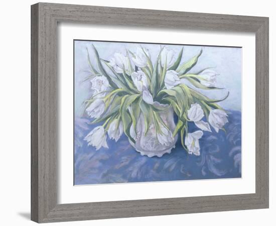 White Tulips-Cristiana Angelini-Framed Giclee Print