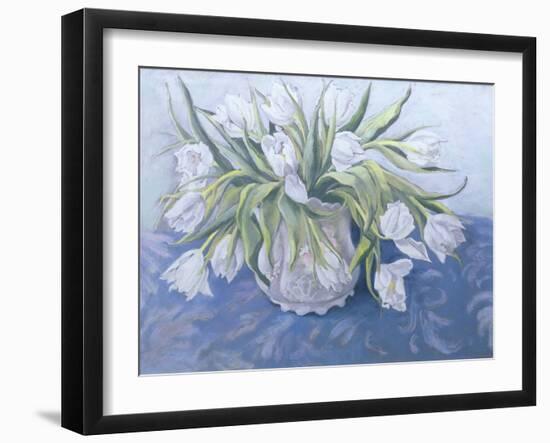 White Tulips-Cristiana Angelini-Framed Giclee Print