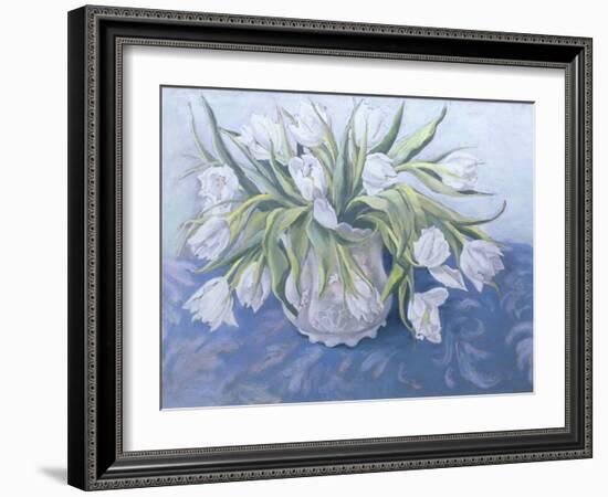 White Tulips-Cristiana Angelini-Framed Giclee Print