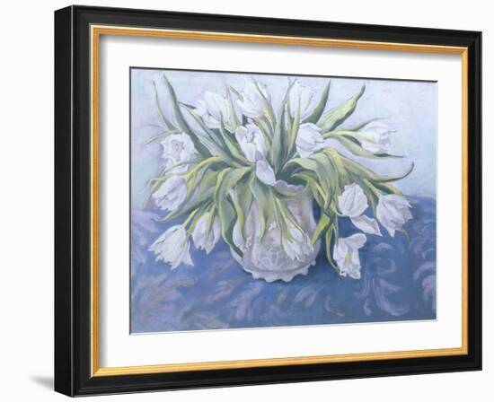 White Tulips-Cristiana Angelini-Framed Giclee Print