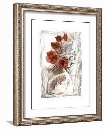 White Vase-Skarlett-Framed Giclee Print