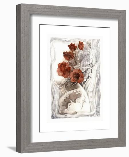 White Vase-Skarlett-Framed Giclee Print