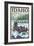 White Water Rafting, Idaho-Lantern Press-Framed Art Print